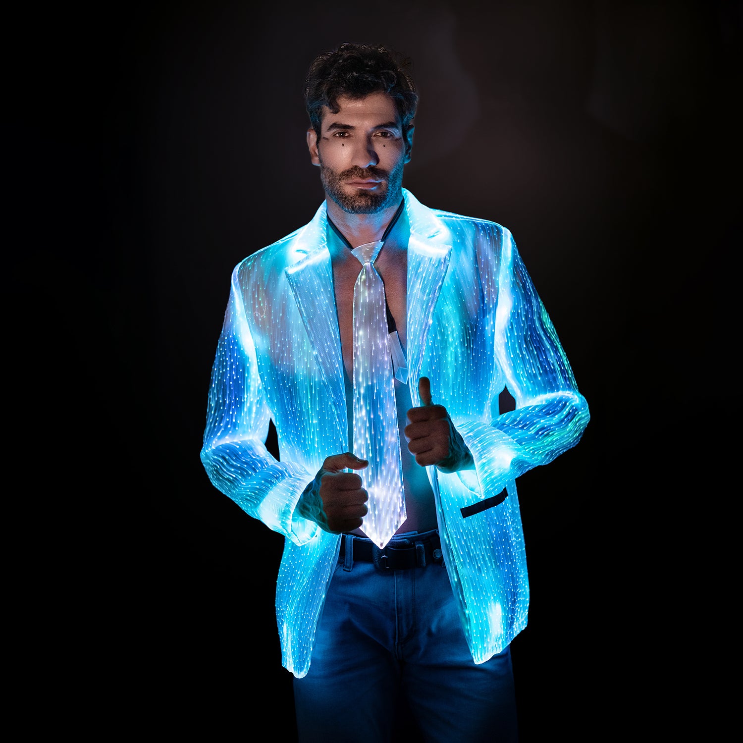 Light Up Suit Jacket White / XL