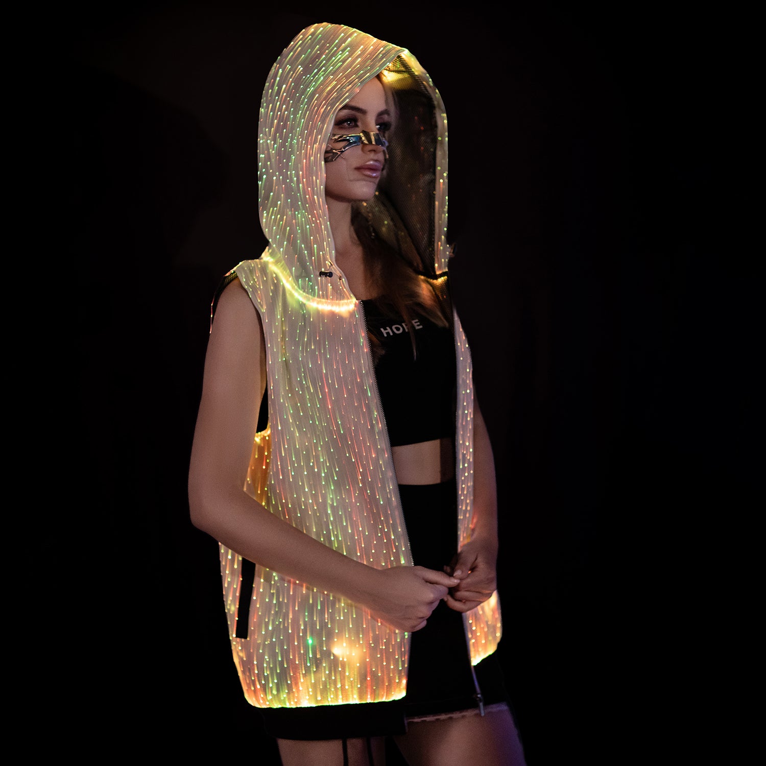 Women's Light Up Sleeveless Hoodie