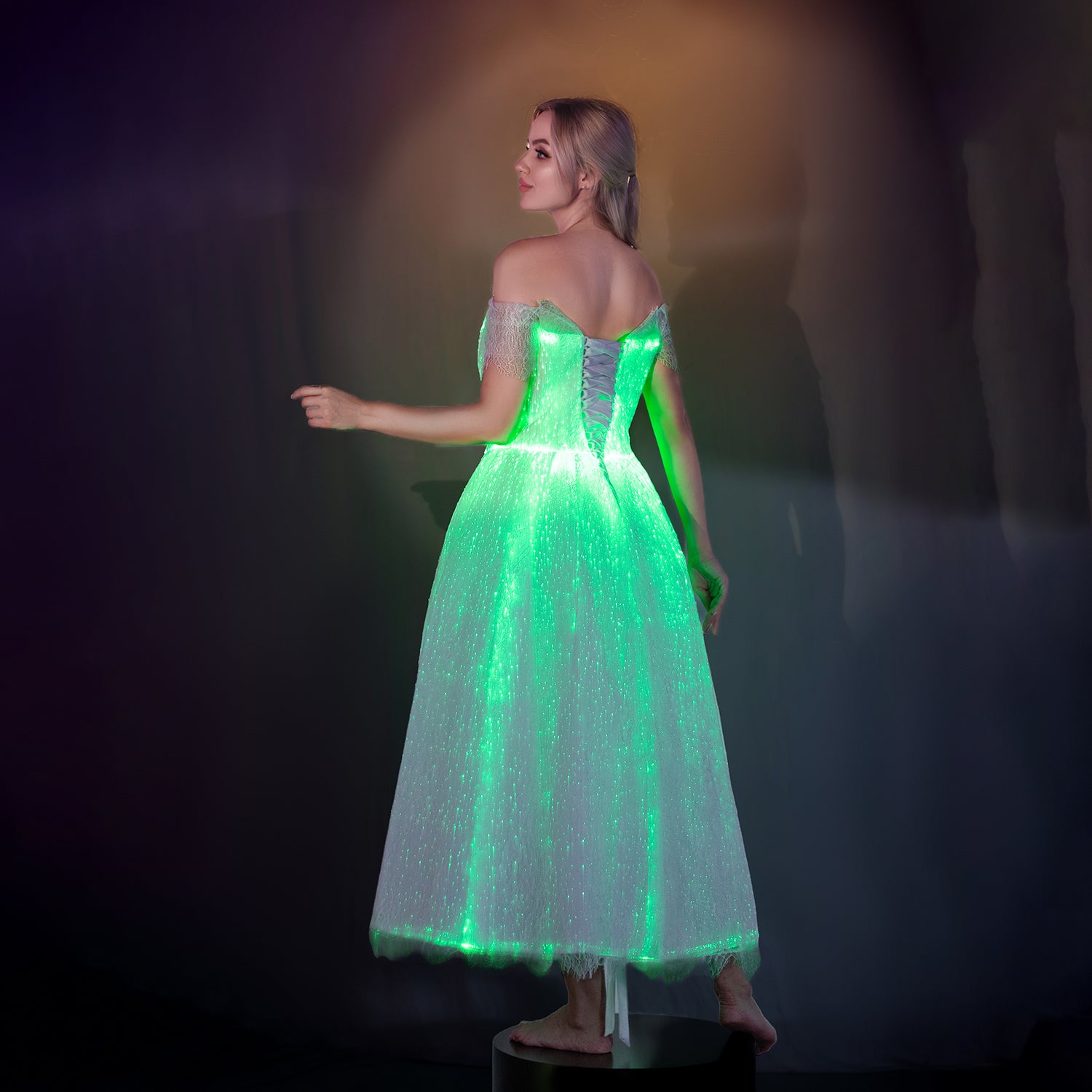 Light Up Lace Long Dress