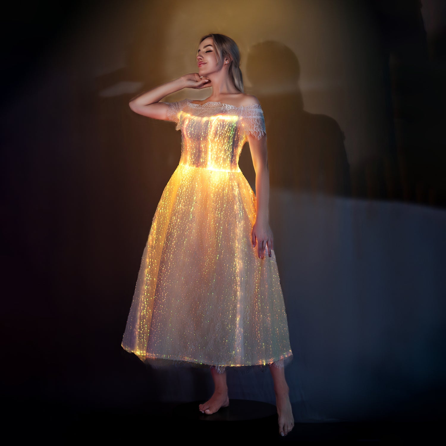 Light Up Lace Long Dress