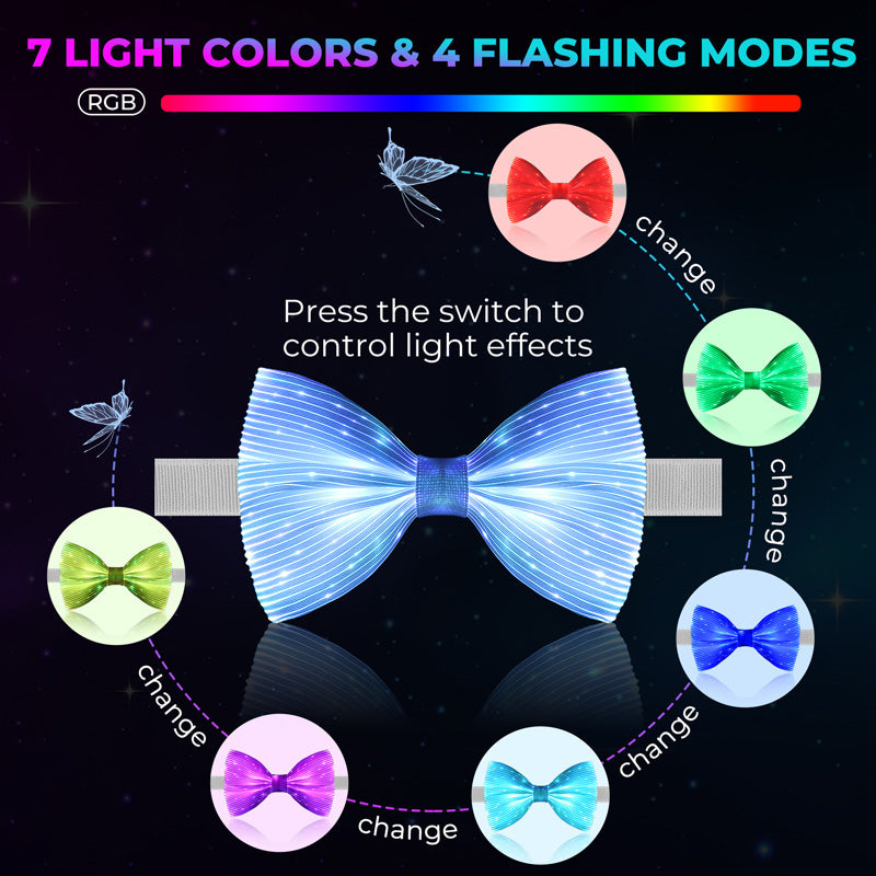 Halloween Christmas Light Up Bow Tie