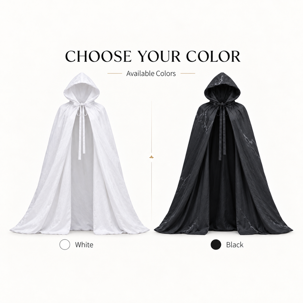 Halloween Light Up Men Hooded Cape