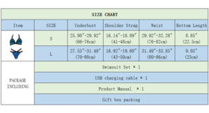 Bikini Size Chart