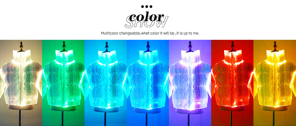 shiny puffer jacket Color display