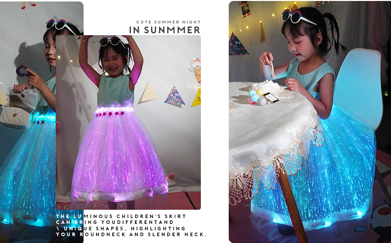 Glow-in-the-dark children's dresses