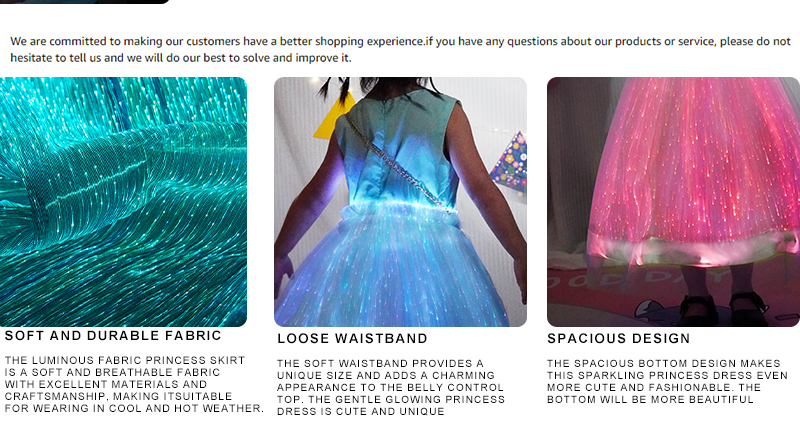 Glow-in-the-dark children's dresses