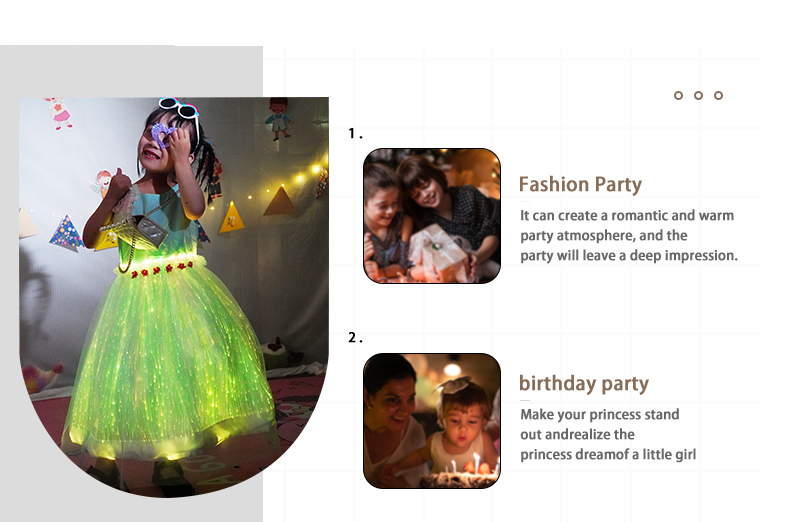 Glow-in-the-dark children's dresses