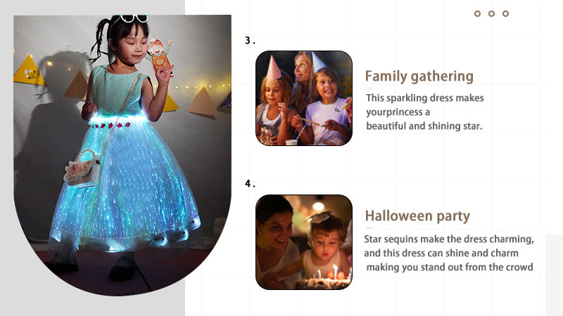 Glow-in-the-dark children's dresses