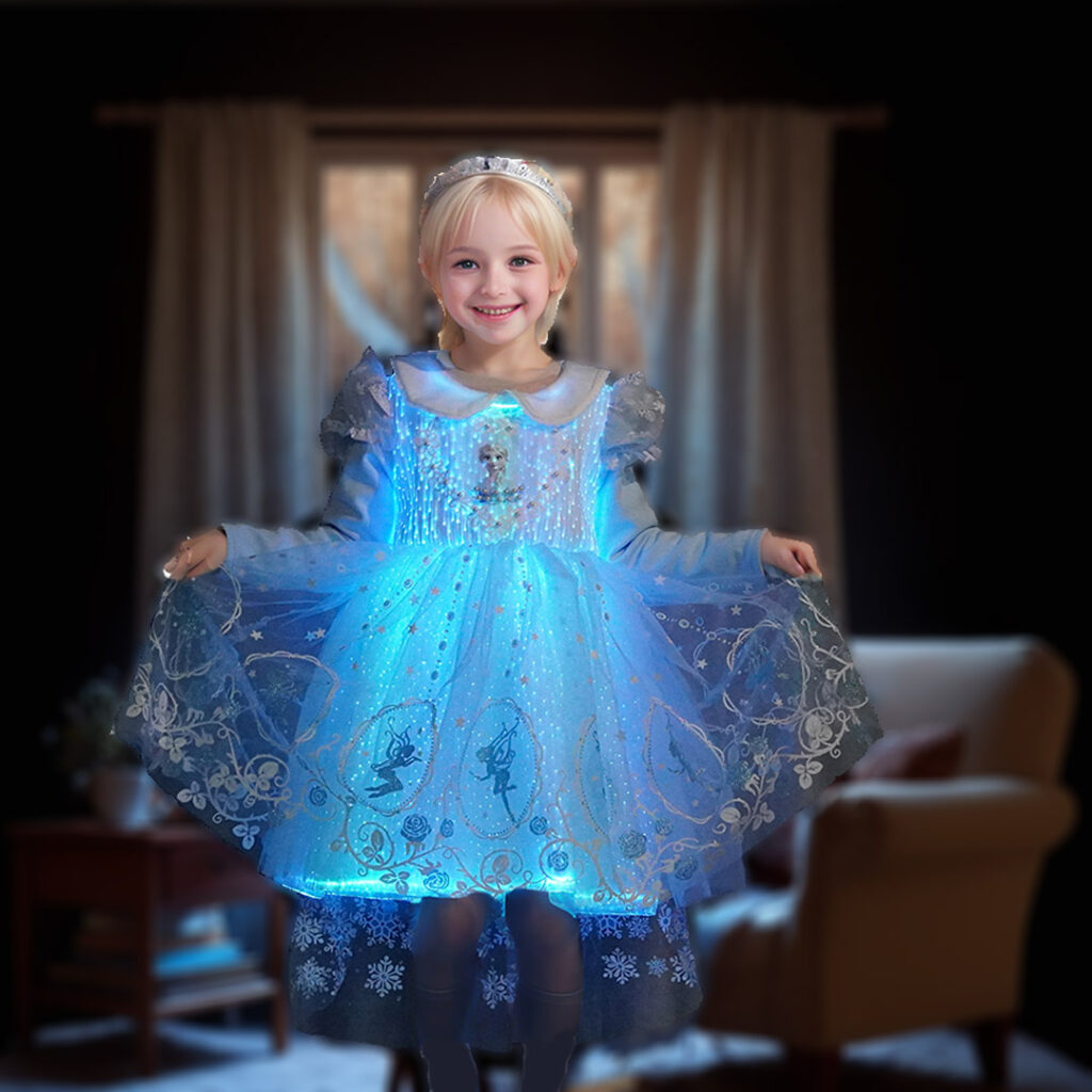 blue princess dress