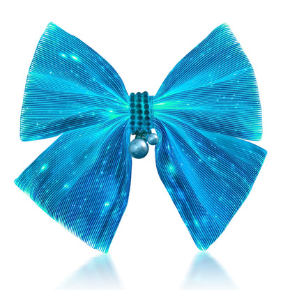 Led Light Up White Women Pearl Hairpin