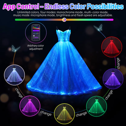 Rave Light Up Evening Party Dress
