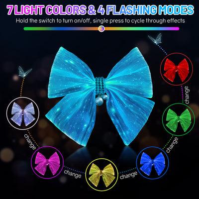 Led Light Up White Women Pearl Hairpin