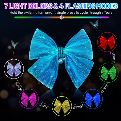 Led Light Up White Women Pearl Hairpin