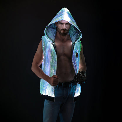 Men's Light Up Sleeveless Hoodie
