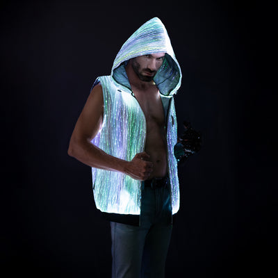 Men's Light Up Sleeveless Hoodie