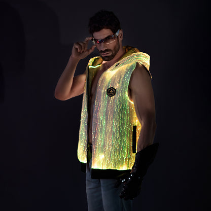 Men's Light Up Sleeveless Hoodie