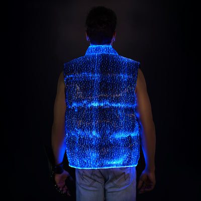 Light Up Men Sleeveless cotton-padded jacket