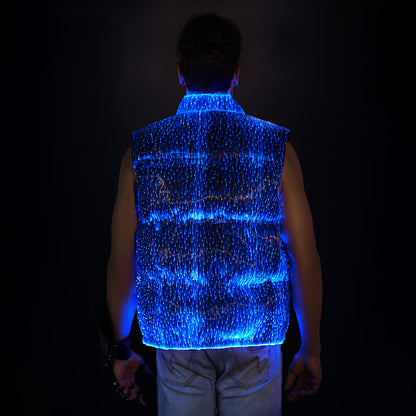 Light Up Men Sleeveless cotton-padded jacket