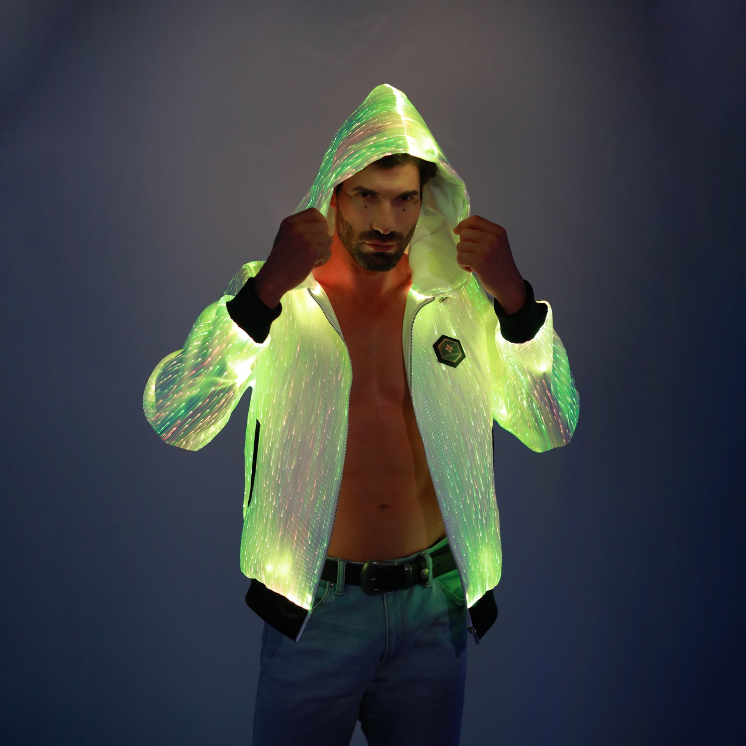 Light Up Punk Long-sleeved Hoodie