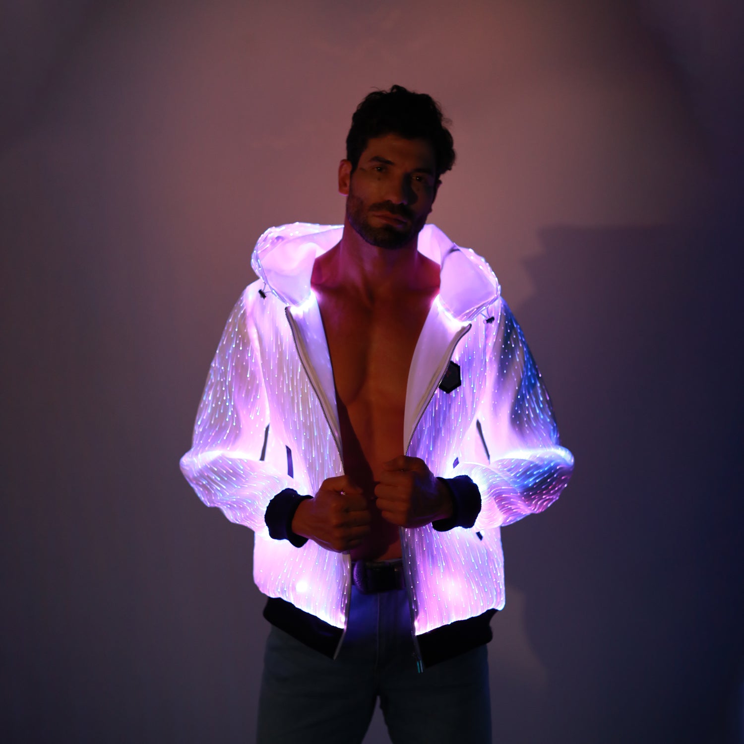 Light Up Punk Long-sleeved Hoodie