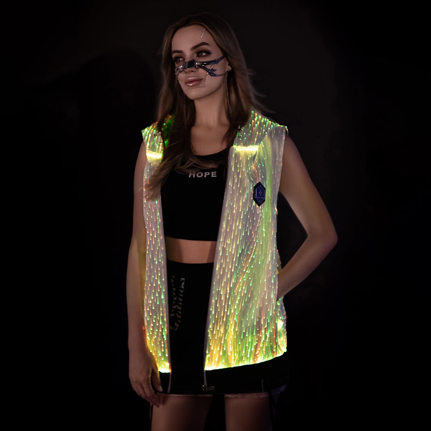 Women's Light Up Sleeveless Hoodie