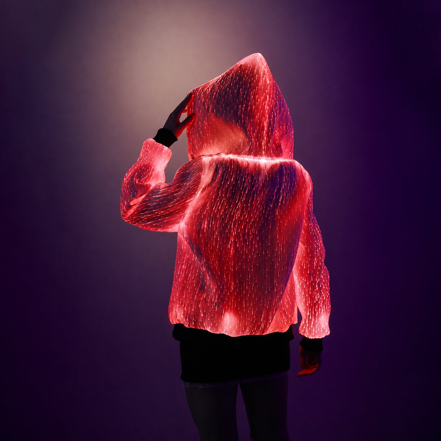 Light Up Rave Long-sleeved Hoodie