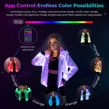 Light Up Rave Long-sleeved Hoodie