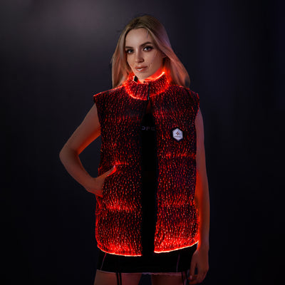 Light Up Sleeveless cotton-padded jacket