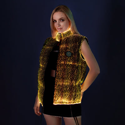 Light Up Sleeveless cotton-padded jacket