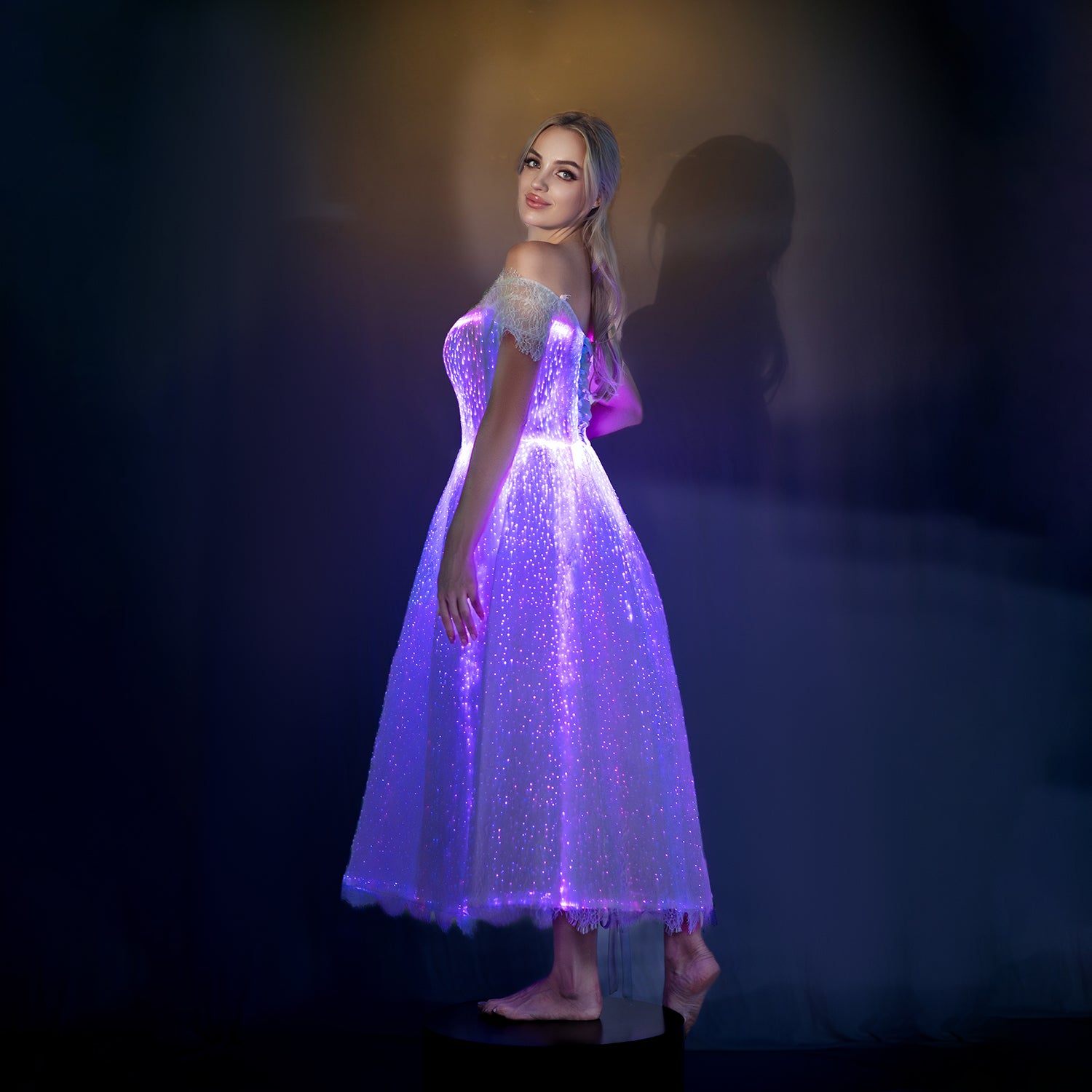 Light Up Lace Long Dress
