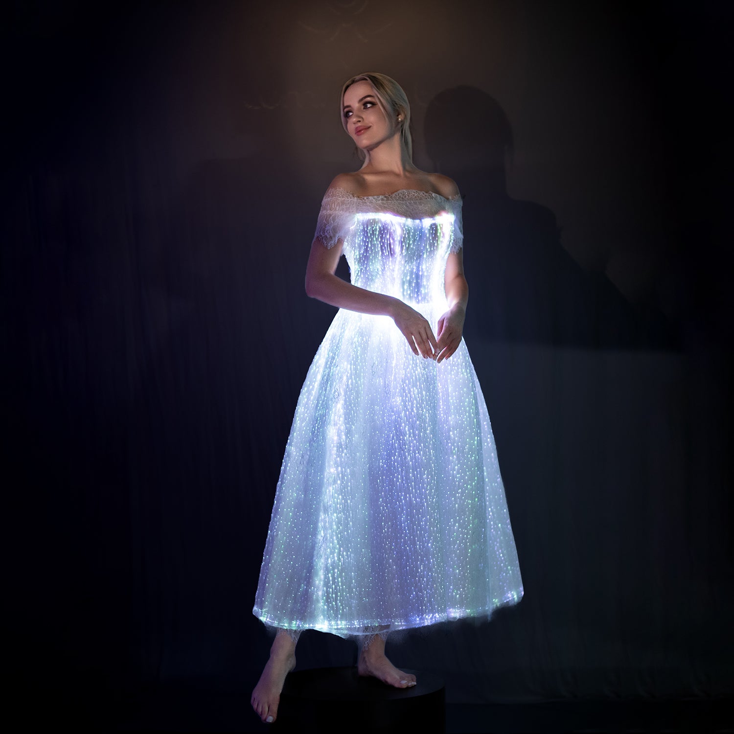 Light Up Lace Long Dress