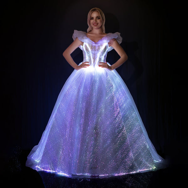 glowing princess dress Amazon.com: UPORPOR RGB LED Light Up Princess Dress, Interactive Girls Princess Costume Halloween Dress Up Clothes, Syncs with Music, App Remote Control, for Birthday, Party, Christmas, School Activities, 140 : Clothing, Shoes