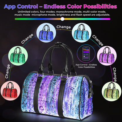 Small Travel Bag Sleek Black Handbag