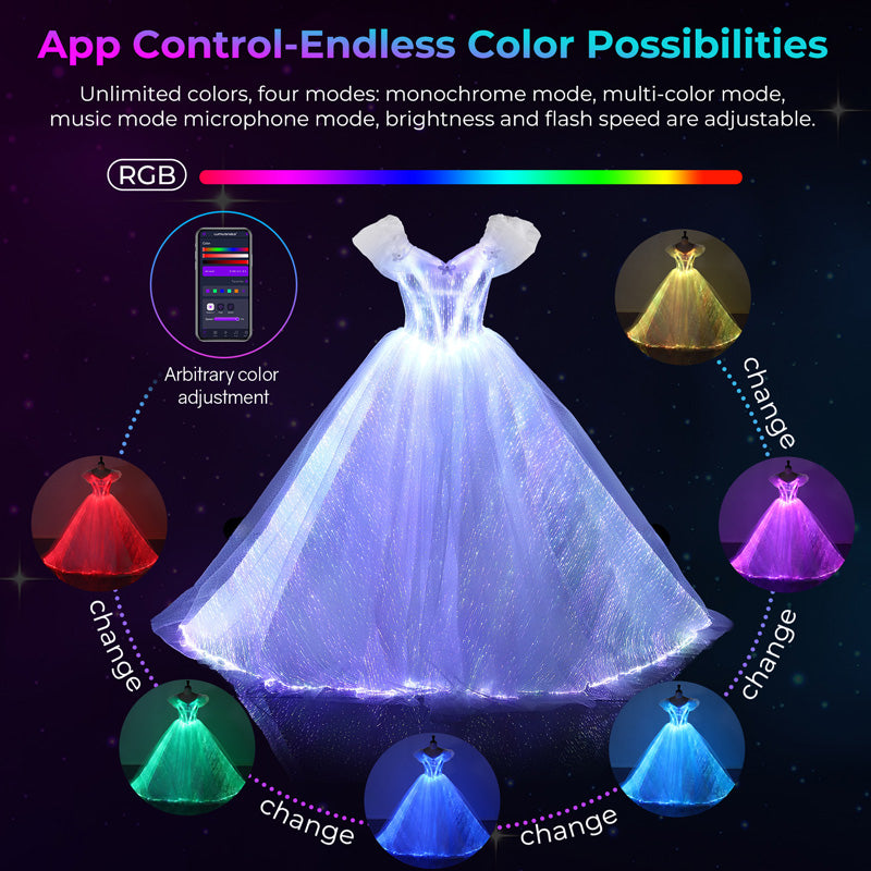 Cinderella Lights Up Princess Wedding Dress