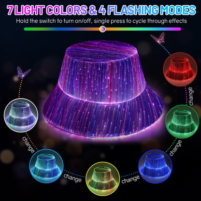 LED Light Up Rave Bucket Hat