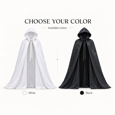 Halloween Light Up Women Hooded Cape