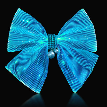 Led Light Up White Women Pearl Hairpin