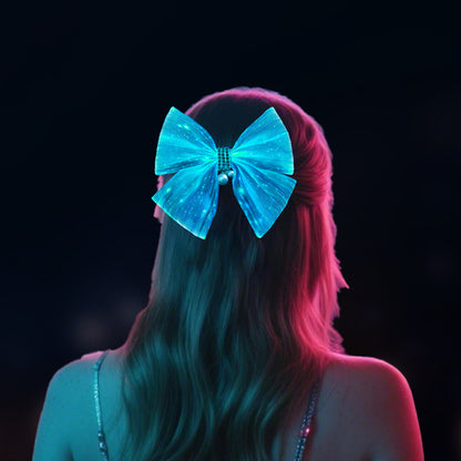 Led Light Up White Women Pearl Hairpin