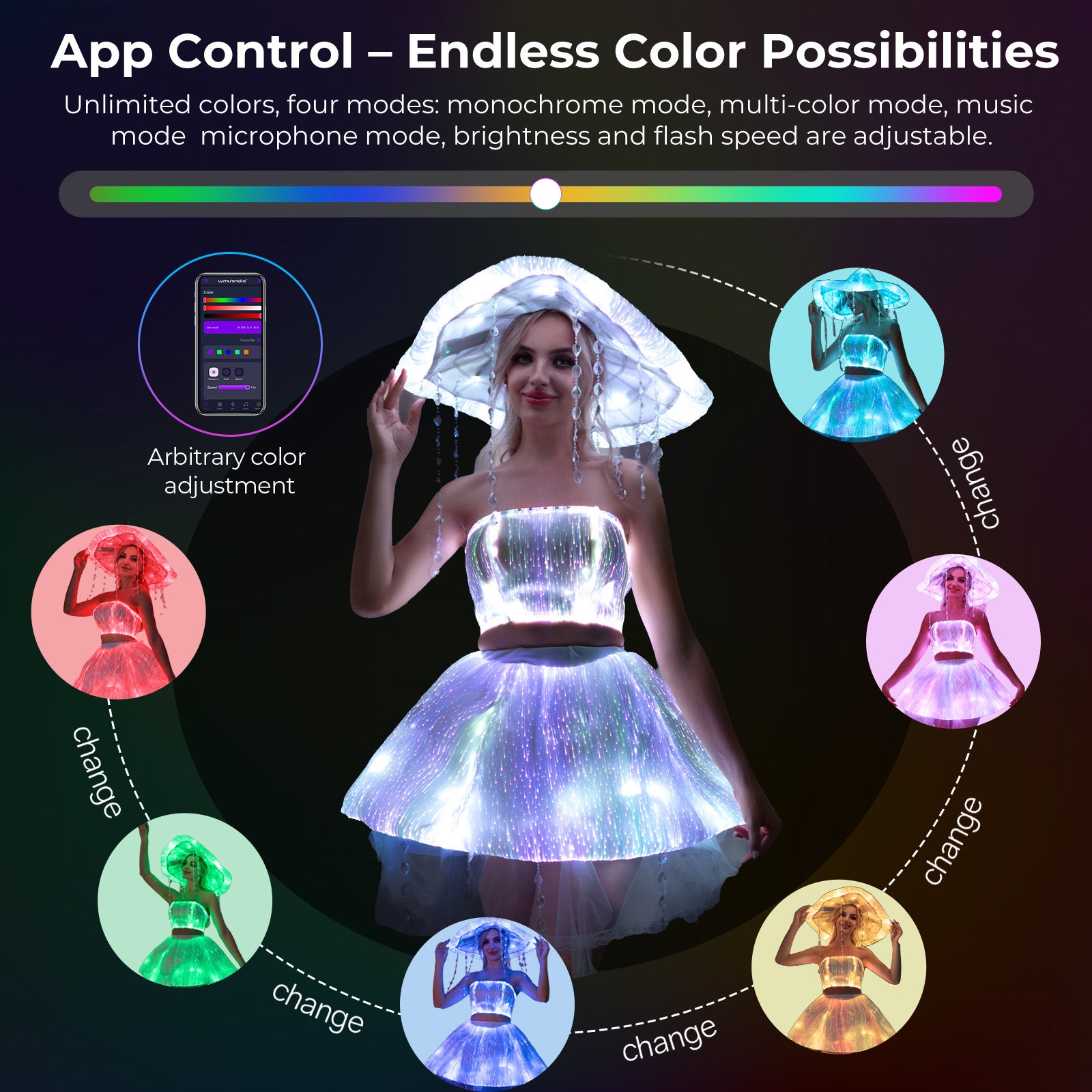 Light up the jellyfish dress