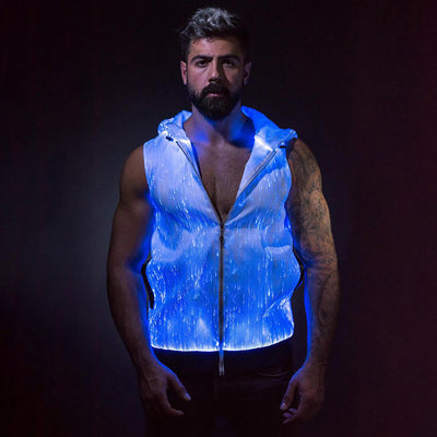 Men's Light Up Sleeveless Hoodie
