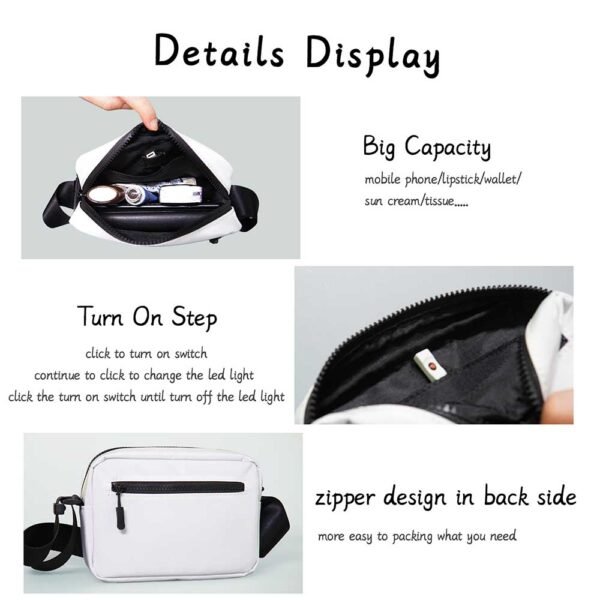 Phone Crossbody Bag with Light Up Wallet - Perfect Mini Combo - Lumisonata - Image 6