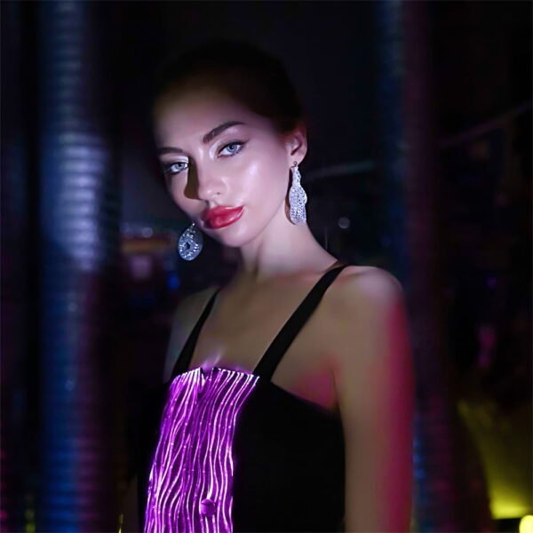 Cyberpunk A-dress Luminous Overskirt - Lumisonata - Image 3