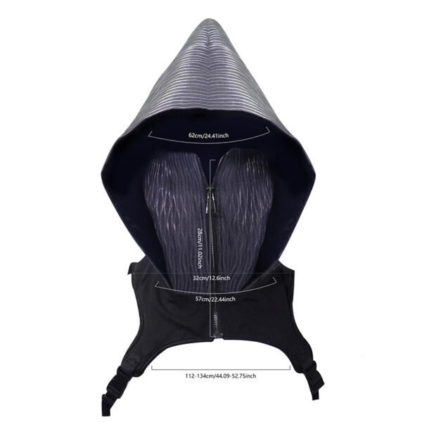 Cowl Hood and LED Mask Set - The Ultimate Cyberpunk Fashion Accessory - Lumisonata - Image 7