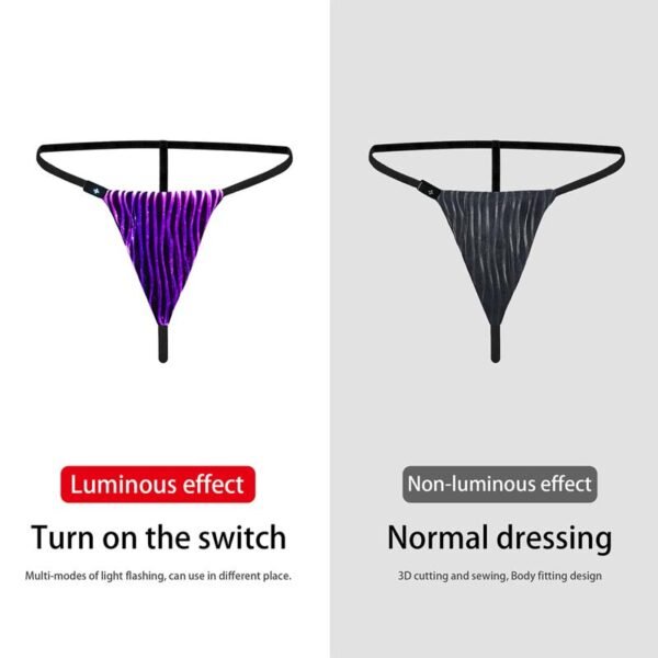 Hot Sexy Lingerie, Gothic Black Sheer Mesh Light Up Fishnet Underwear - Lumisonata - Image 4