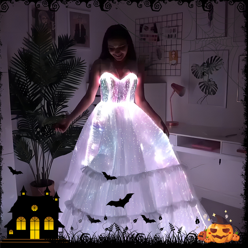 Fiber Optic Light Up Prom Dress