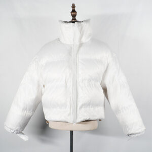 White shiny puffer jacket