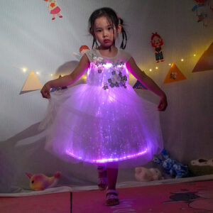 Embroidered tulle luminous children's dresses dresses2