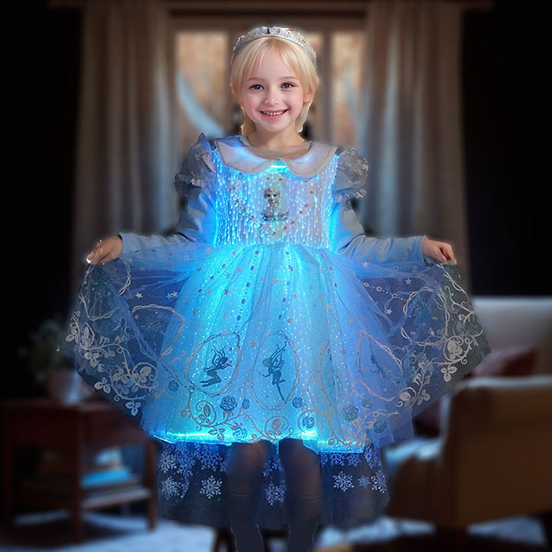 Blue Elsa Princess Dress