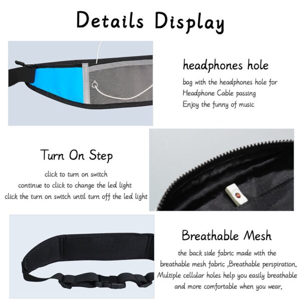 Light Up Sport Fanny Pack: Running Waist Bag with Illumination - Lumisonata - Image 3