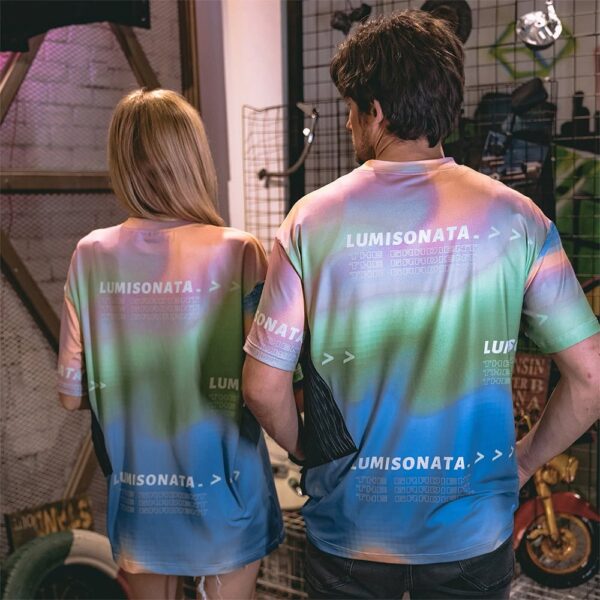 Couple Luminous T-Shirts, Printed Light Up T Shirt, Fashion Led Fiber Optic Fabric T-Shirts - Lumisonata - Image 7